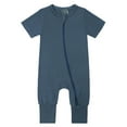thumbnail image 2 of KPOPLK Baby Boy Girl Romper Knit Striped Solid Long Sleeve One Piece Jumpsuit Clothes(Blue,18-24 Months), 2 of 9