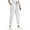 3# White, variant on Pull on Scrubs for Women Mid Rise Tapered Leg Cargo Bottom Drawstring Pant with 3 Pockets Pink S 26"