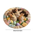 thumbnail image 3 of Fridja Clearance under $5 Easter Bunny Egg Faux Plushes Rocking Chair Rug and 3 D Imitation Living Room Sofa Rug and Round Carpet, 3 of 6