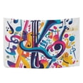 thumbnail image 6 of Yayeee Tapestry Wall Hanging for Bedroom 80" x 60" Living Room Home Wall Art Decor, Musical Pattern, 6 of 7