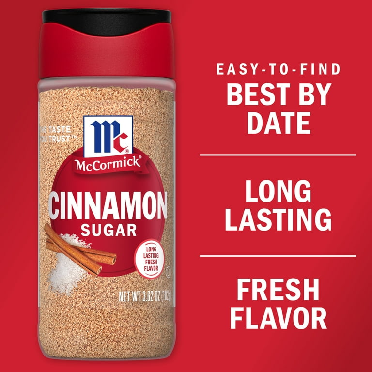 McCormick Non-GMO Kosher Cinnamon Sugar, 3.62 oz Bottle