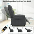 thumbnail image 3 of Electric Recliner Chair, Elderly Sofa with Side Pocket and Spacious Seat, Back adjustment from 105°to 145°, Remote Control, Heavy Duty Reclining Mechanism Recliner for Home, Gray, 3 of 11