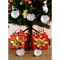 thumbnail image 4 of Serene Spaces Living Crackle Glazed, Scalloped & Diamond Silver Mercury Glass Ornament, Set of 12, 4 of 6