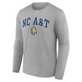 thumbnail image 2 of Men's Gray North Carolina A&T Aggies Campus Long Sleeve T-Shirt, 2 of 3