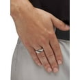 thumbnail image 3 of PalmBeach Jewelry Men's 1/5 TCW Round Black and White Diamond Ring in Platinum-plated Sterling Silver, 3 of 6