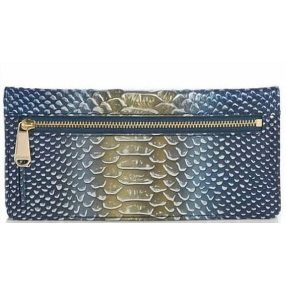 Brahmin Ady Serenity Blue/Gold Snakeskin Wallet