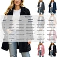 thumbnail image 2 of ITSAME Womens Fleece Mid Length Coat Notched Lapel Button Front Warm Winter Outerwear Jacket Pink Size 2XL, 2 of 9