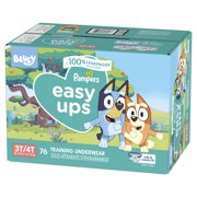 Pampers Easy Ups Bluey Potty Training Pants Boys Size 3T-4T, 76 Count (Select for More Options)