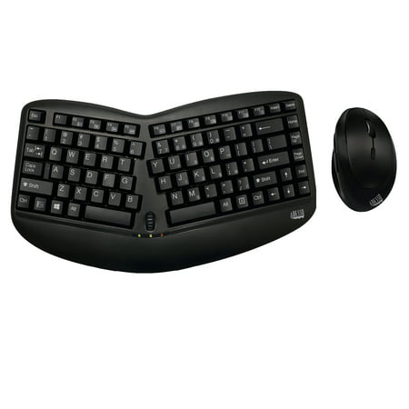 Adesso Tru-Form Media 1150 Wireless Ergo Mini Keyboard &
