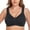 Black, variant on Women's Cotton Bra Seamless Unlined Plus Size Comfort Full Coverage Bra 38D