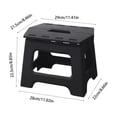 thumbnail image 3 of Roiihwy Collapsible Stool, Sturdy Kitchen Step Stool Foldable for Adults, Non Slip Lightweight Foot Stools for Bathroom Bedroom Camping, Black, 3 of 6