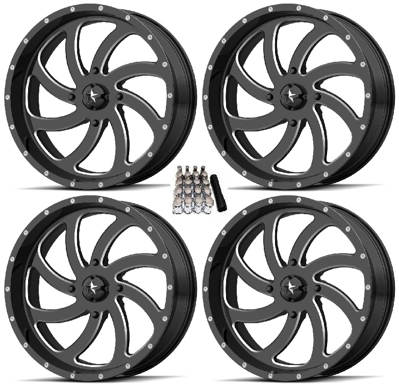 MSA M36 Switch UTV Wheels/Rims Milled 20" CanAm Maverick X3 / Honda Pioneer 1000