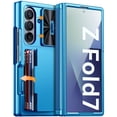 thumbnail image 1 of Vizvera para Samsung Galaxy Z Fold 7 Case RFID Wallet with Cards Holder [Hinge Cover] [Camera Cover] Shockproof Silicone Protective Phone Case para Z Fold 7 2025-Azul Claro, 1 of 9
