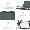 thumbnail image 5 of Best Choice Products 2-Person Outdoor Swing Glider, Steel Patio Loveseat, Bench Rocker w/ Armrests - Dark Gray, 5 of 9