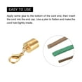 thumbnail image 5 of 10Sets 8mm Leather Cord End Caps with Lobster Clasps & Extender Chain for DIY, Light Golden, 5 of 6