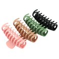 thumbnail image 1 of Pinzas para el pelo grandes de 4,3 pulgadas, antideslizantes, duraderas, para cabello fino para mujeres y niñas, pinzas para el pelo de sujeción fuerte para cabello grueso, 4 paquetes (negro, rosa nud Namotu PTL075, 1 of 7