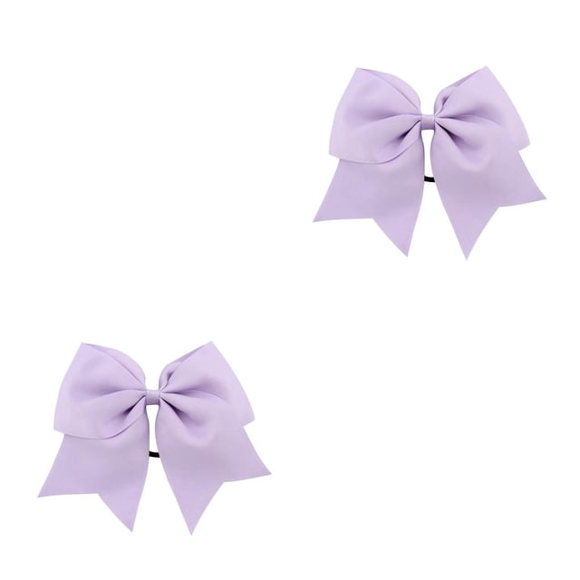 Qarigey Banda para el cabello grande Bowknot Adornos elásticos Coleta decorativa Titular Bobbles Scrunchies Accesorios Multicolor Violeta Violeta 2piezas Qarigey CBP458660
