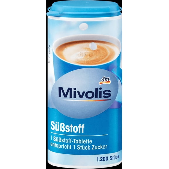Mivolis Sweetener Tablets, Gluten and Colour-Free, Vegan 1.200 St., 72 g /2,54 Oz.(Pack of 1)