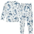 thumbnail image 2 of joogoo Mermaid Dolphins Coral 2 Piece Long Sleeve Tee and Pants Cotton Pajama Set 3T, 2 of 7
