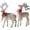 champagne, variant on Jiibva 2pcs Reindeer Figurine Statue Glittering Deer Sculpture Christmas Deer Decor Desktop Ornament Elk Office Decoration Indoor Home Table Craft