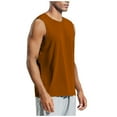 thumbnail image 7 of Caqnni Men's Tank Tops Workout Shirt Quick Dry Sleeveless Gym Stringer Muscle T-Shirts Gym Bodybuilding Sleeveless Muscle Tee Shirt (Z01-Brown,M), 7 of 7