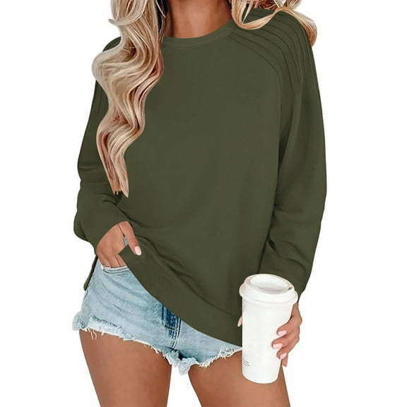 Zeagoo Women Cotton Tops Long Sleeve T Shirts Tunic 2025 Ladies Dressy Blouse Casual Shirts for Fall Winter