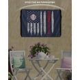 thumbnail image 6 of Outdoor TV Cover 70 to 75 Inch Weatherproof, U.S. Flag Baseball Waterproof TV Screen Protector for Outside Decor with Zipper and Pocket 68"L x 42"H , Navy Blue, 6 of 7
