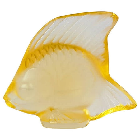 - Lalique Crystal Fish Gold 30029