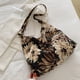 thumbnail image 4 of Bolso tote de lona para mujer | Bolso bandolera de gran capacidad | Estilo cubo con ribete de borlas | Colores negro, verde y azul, 4 of 6