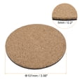 thumbnail image 2 of Unique Bargains Cork Plant Mat Round Plastic Absorbent Waterproof Coaster Pads Brown 4", 2 of 6