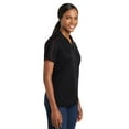 thumbnail image 4 of Sport-Tek Ladies Micropique Sport Wick Piped Polo-L (Black/ True Red), 4 of 6