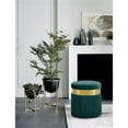 thumbnail image 2 of Meridian Furniture Yasmine Ottomane/tabouret Contemporain en Velours Vert, 2 of 8