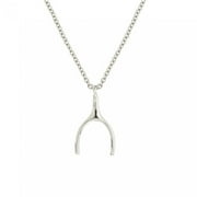 Sole Du Soleil SDS10756NO Daffodil Collection Womens 18k White Gold Plated Wishbone Fashion Necklace