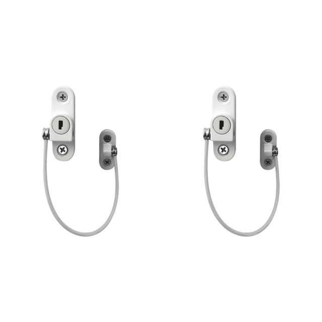 Cerradura Seguridad Antirrobo Cerradura Ventana Protección Fácil Usar (blanco 1 Juego)