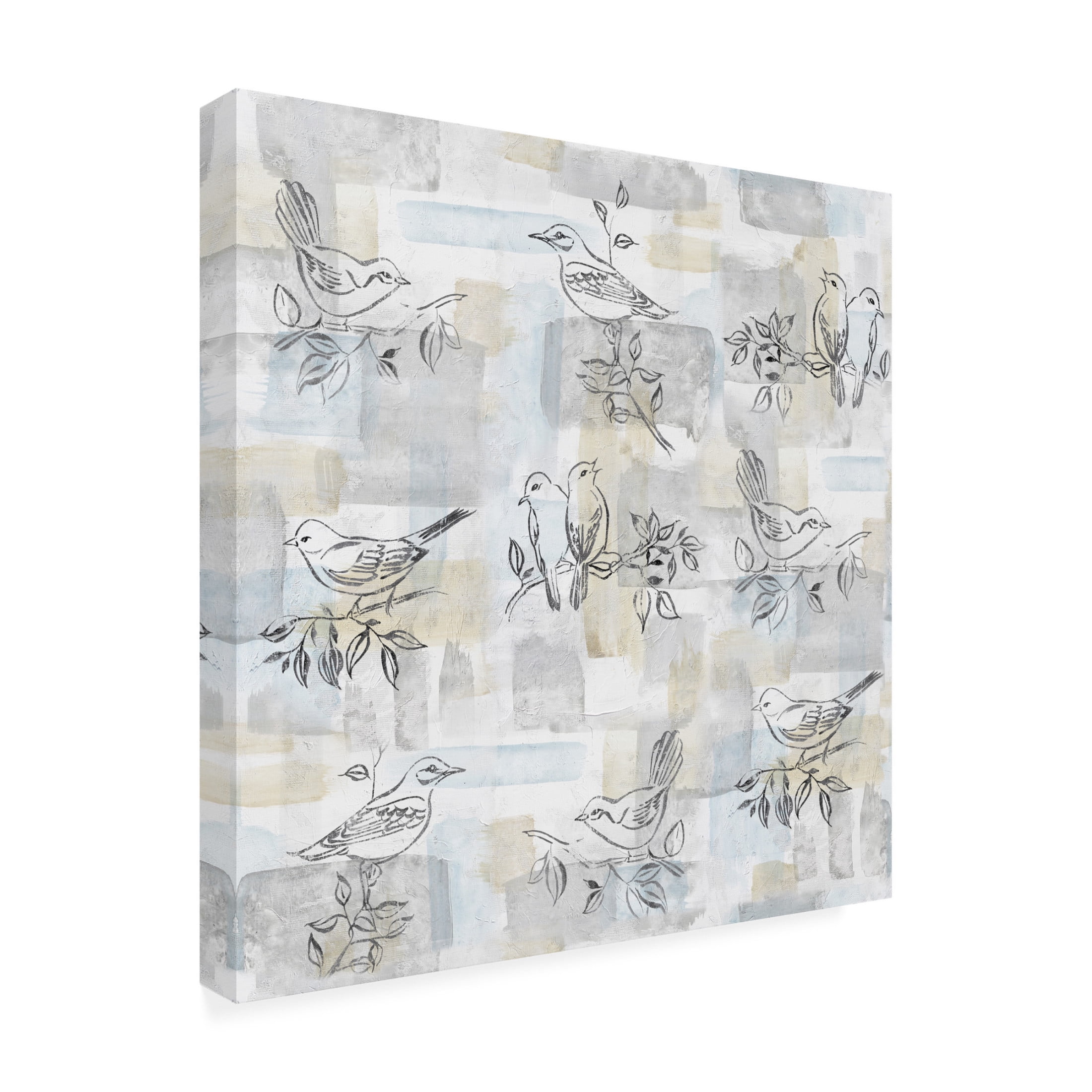 Canvas Wall Art - Jean Plout 'Washy Abstract Canvas E' Wall Art for Living Room, Bedroom, or Office Décor by Trademark Fine Art - 24 x 24 Inches