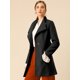thumbnail image 3 of Abrigos largos con cinturón de manlarcon cuello alto elegante de invierno pamujer Negro S, 3 of 6