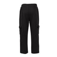 thumbnail image 5 of Nestiefly Cargo Sweatpants for Men Straight Wide Leg Baggy Pants High Rise Elastic Jogger Sweatpant Stretch Trouser with Pockets Z-Black XL, 5 of 9