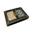 thumbnail image 1 of KEM Arrow Poker Size Playing Cards: 2 deck set Black and Gold, Wide Jumbo Index, 1 of 5