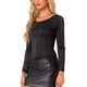 thumbnail image 4 of INSPIRE CHIC Blusa de Mujer Sin Mangas con Hombros Descubiertos, Pullover de Manga Larga, Camiseta Casual, 4 of 6