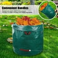 thumbnail image 3 of Saco de hojas de jardín/saco de hojas de jardín bolsa de transporte Material recubierto de película impermeable reutilizable saco de jardín autónomo (32 galones/120L, 3 of 5