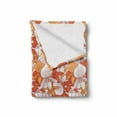 thumbnail image 2 of Floral Soft Flannel Fleece Blanket, Bouquet of Retro Orchid Blossoms in Hand Drawn Style with Dashed Lines, Cozy Plush for Indoor and Outdoor Use, 50" x 70", Orange Apricot and White, by Ambesonne, 2 of 6