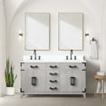 thumbnail image 4 of Harbor 60 in W x 22 in D White Oak Double Bath Vanity, White Quartz Top and 28 in Mirrors, 4 of 6