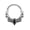 Silver, variant on Halloween Septum Jewelry 16g Bat Septum Ring Surgical Steel Piercing Rings 16 Gauge 10mm Daith Hoop Earring Black Metal with Clear CZ