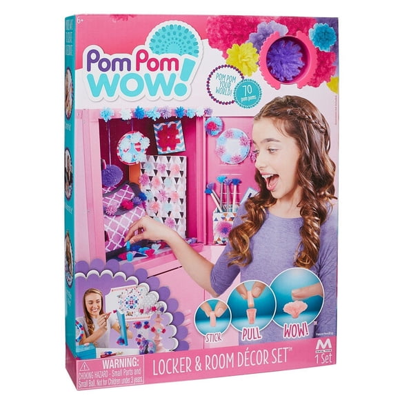 Set de decoración para casillero y habitación Pom Pom Wow de Maya Toys, 70 piezas