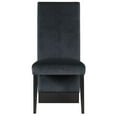 thumbnail image 5 of HomeRoots 564878 Black Upholstered Velvet Dining Side Chairs - Set of 2, 5 of 5
