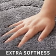 thumbnail image 3 of Extra Thick Bath Linen Rug Set Soft Plush Anti-Slip Bath Mat Water Absorbent Shaggy Polyester for Bathroom Living Room Bedroom Gray 24x36 Inches, 3 of 7