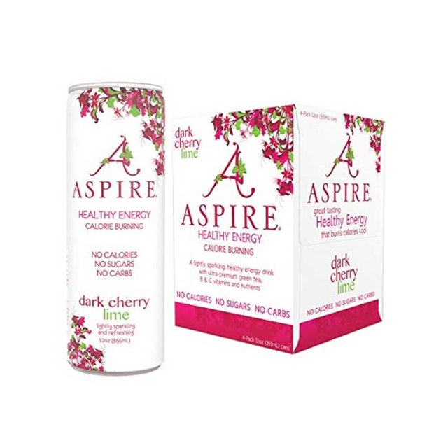 Aspire 48 fl oz Dark Cherry Lime Energy Drink 4 per Pack Pack of 6