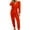 Orange, variant on HBFAGFB Women's Jumpsuits Summer Comfortable V Neck Long Sleeved Top Casual Pants Rompers Orange Size M