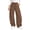 5667-COFFEE, variant on Womens Cargo Sweatpants Wide Leg Baggy Sweatpants Casual Drawstring Pants with Pockets Loose Lounge Pants