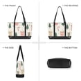 thumbnail image 6 of FORMRS Canvas Laptop Tote Bag for Women with 15.6" Computer Compartments Shoulder Handbag, Beige Christmas Cups, 6 of 7